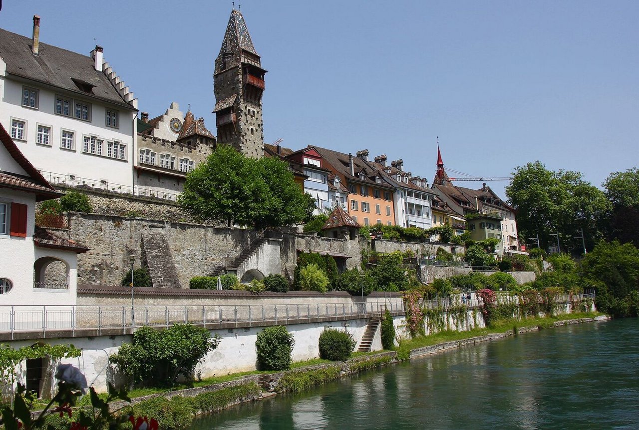 Bremgarten im Aargau liegt an der Reuss.