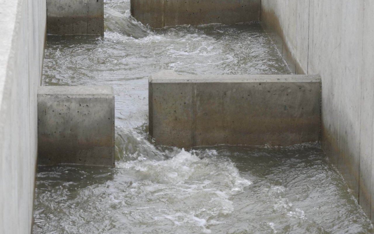 Typische Fischtreppe