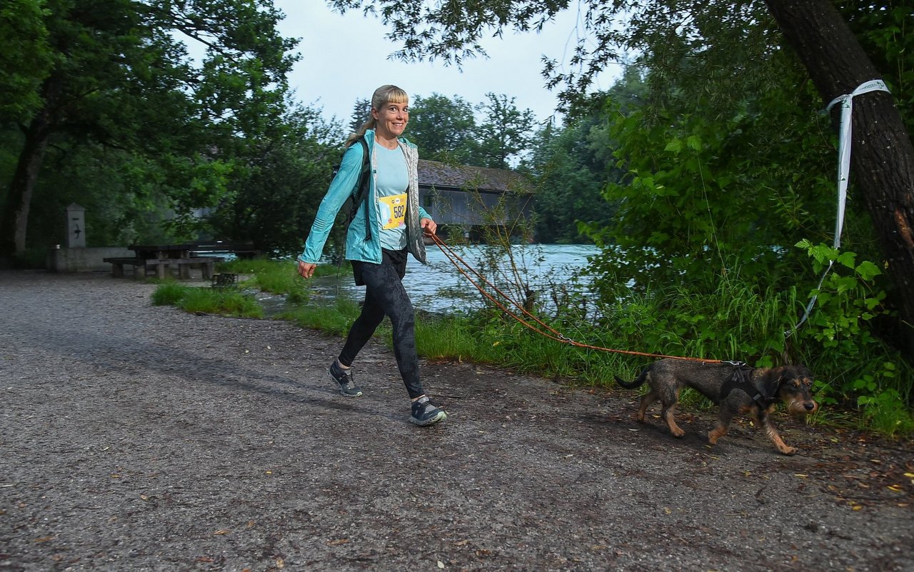 Schwungvoll während 10 Kilometern der Aare entlang.